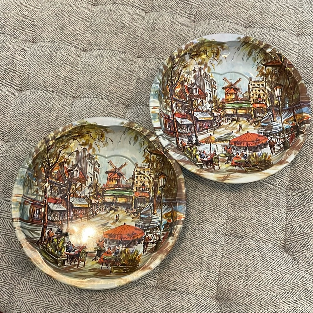 Set of 2 1971 Daher Decorated Ware bowls